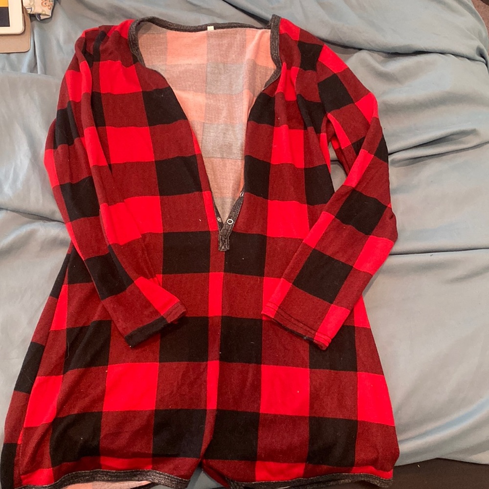 Christmas Romper Button Up with shorts built in